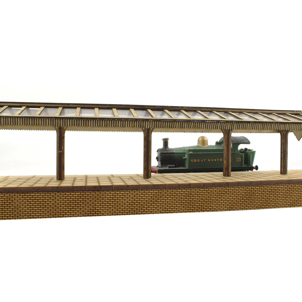 WWS Model Railway Station Platforms & Canopies –OO Gauge 1:76 MDF Building Track - Image 3 of 4