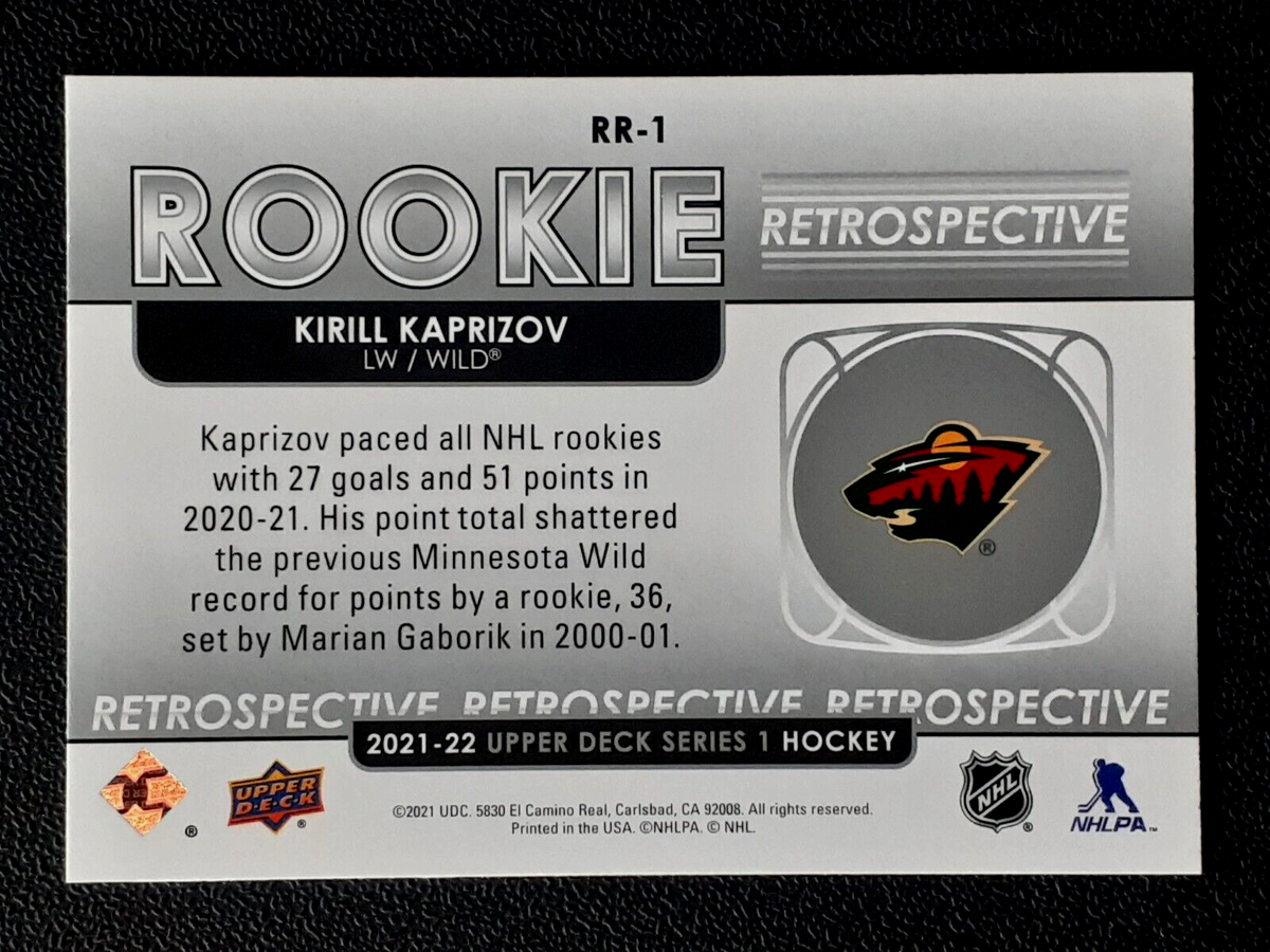 KIRILL KAPRIZOV 2021-22 UPPER DECK ROOKIE RETROSPECTIVE 21-22 NO