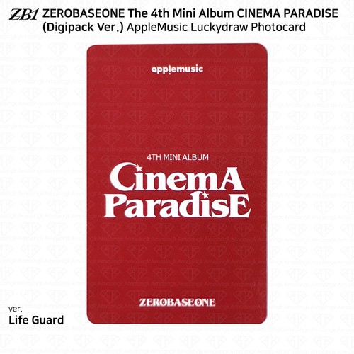 ZEROBASEONE ZB1 4th Mini Album CINEMA PARADISE Applemusic LuckyDdraw Photocard - Picture 2 of 57