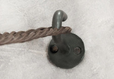 Set of 2 Grey Metal Ceiling Wall Hooks, Hanging Planter Hooks, Nkuku Aniko