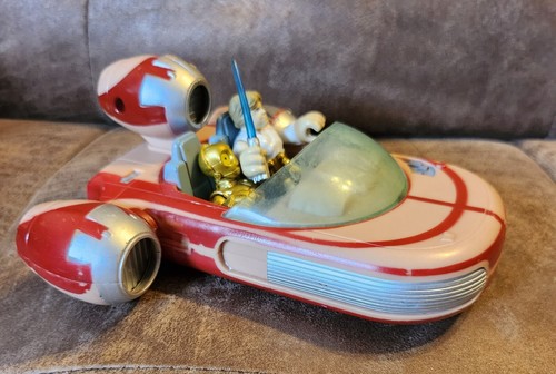 Star Wars Rare LAND SPEEDER Galactic Heroes Playskool Hasbro With Luke & C3P0 - Picture 9 of 15