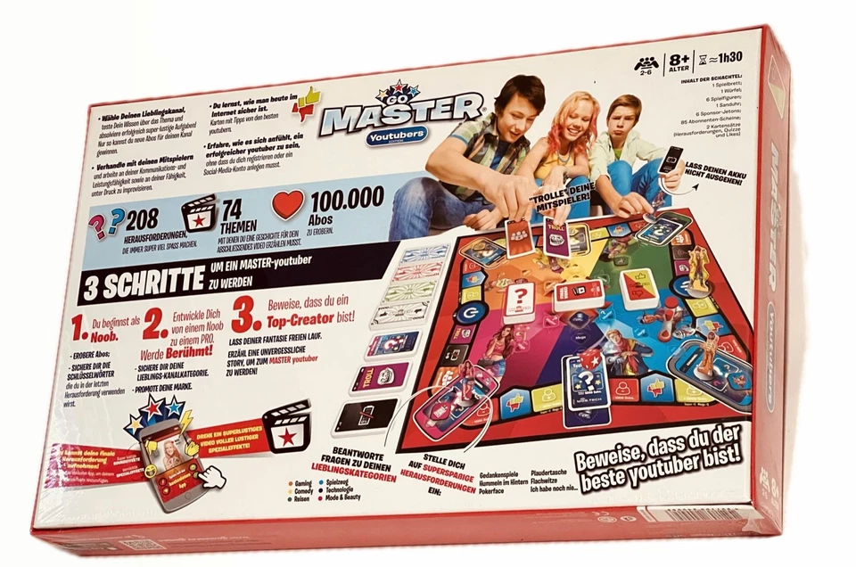 Go Master Brettspiel Youtuber Gesellschaftsspiel Board Jugend Kartenspiel 8J OVP - Bild 2 von 4