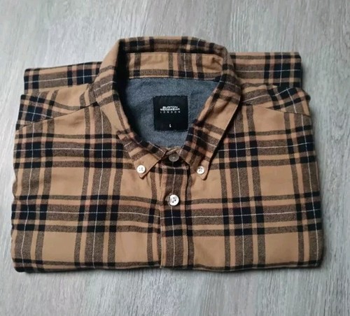 Burton Menswear Flannel Checked Shirt Long Sleeved Size Large Chest 42"-44" - Picture 6 of 8