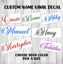 Custom Name Decal Permanent Vinyl Personalized Sticker Fancy Cursive Lettering Custom Name Decal Permanent Vinyl Personalized Sticker Fancy Cursive Lettering
