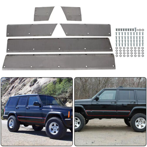 Brand New Lower Door Side Panel Armor For Jeep Cherokee XJ 4-Door 1984-2001 - Foto 2 di 12