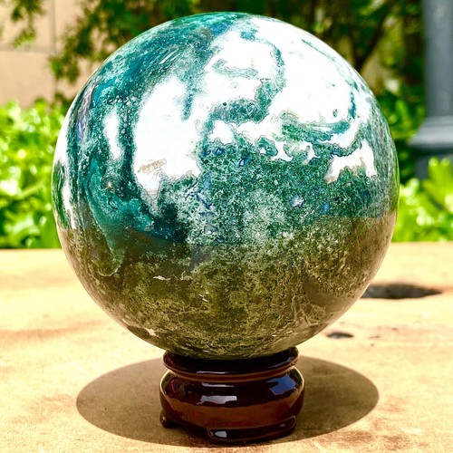 3.39LB Natural Water Grass Agate Ball Quartz Crystal Ball Healing - 第 7/13 張圖片
