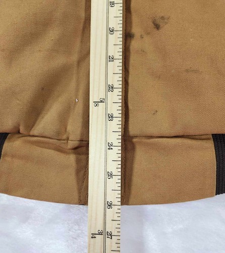 CE Schmidt Workwear Jacket Mens Small Brown Canvas Lined Hooded Pockets 36-38 - Picture 10 of 10