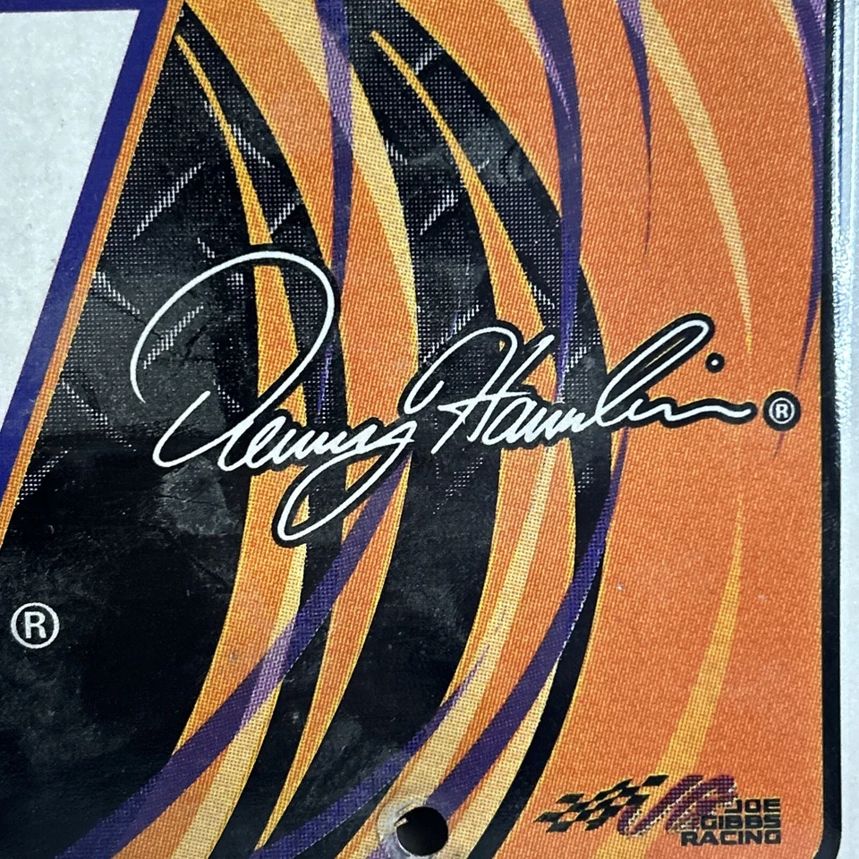 Placa de licencia de hojalata NASCAR #11 Denny Hamlin 12" x 6" Fed Ex Racing Foto 2 de 4