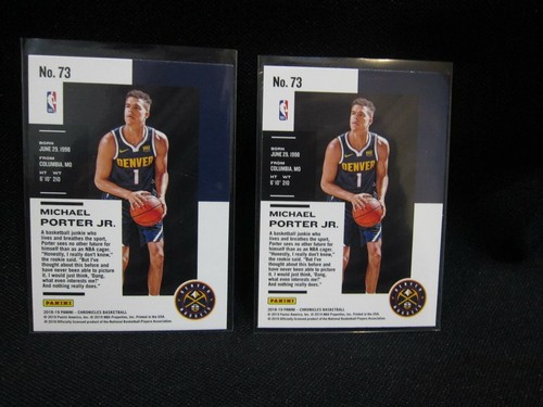 Michael Porter - Chronicles No. 73 Bronze and Silver Rookies - NM / M - Superb! - Picture 2 of 2