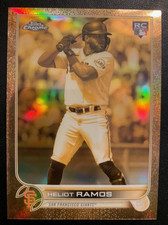 2022 Topps Chrome Gilded Gold Etch Refractor HELIOT RAMOS RC #160  /199