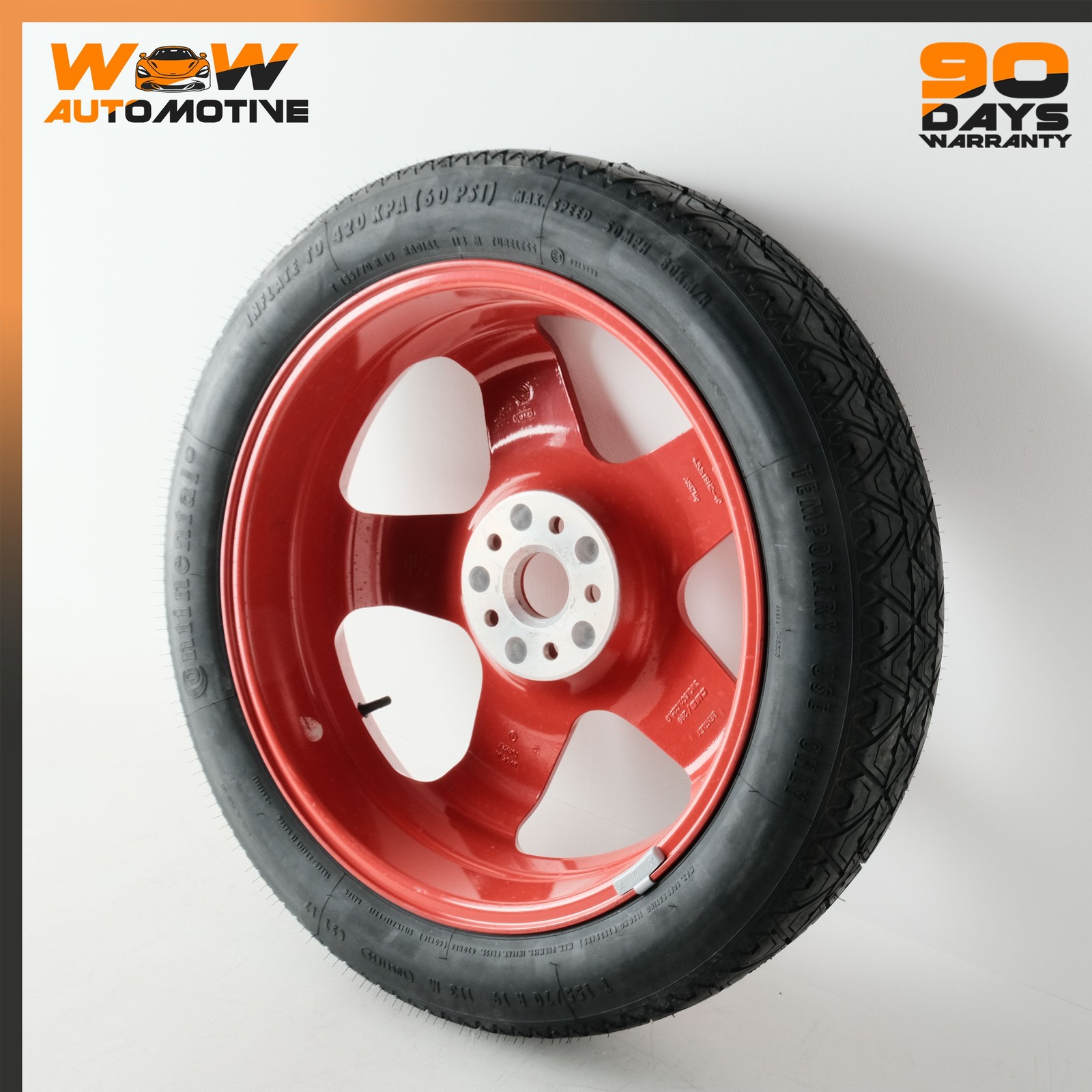 04-13 BENTLEY CONTINENTAL FLYING SPUR GTC 4.5JX19H2 SPARE WHEEL TIRE RIM RED OEM