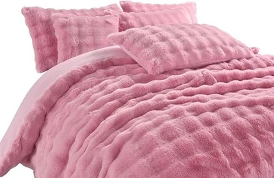 CLICKTOSTYLE Luxury Square Teddy Bear Fleece Duvet Bedding Set, 100% Polyester FREE POSTAGE