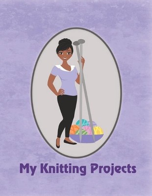 My Knitting Projects: Modern Knitting Woman With Dark Brown Skin Tone on a Purpl