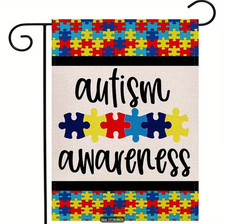Autism Awareness Garden Flag 12 x 18 Inch Vertical Double Sided