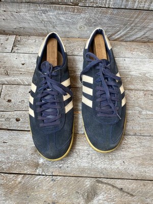 Vintage 80's Adidas Hamburg blue suede sneakers sz 11, MADE IN