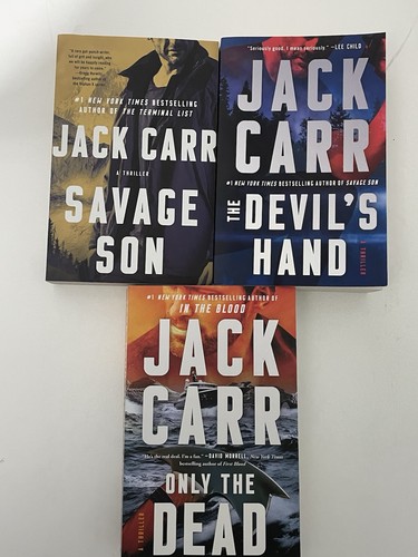 (3) Jack Carr - James Reece Books: Savage Son, Devil’s Hands, Only The Dead - PB