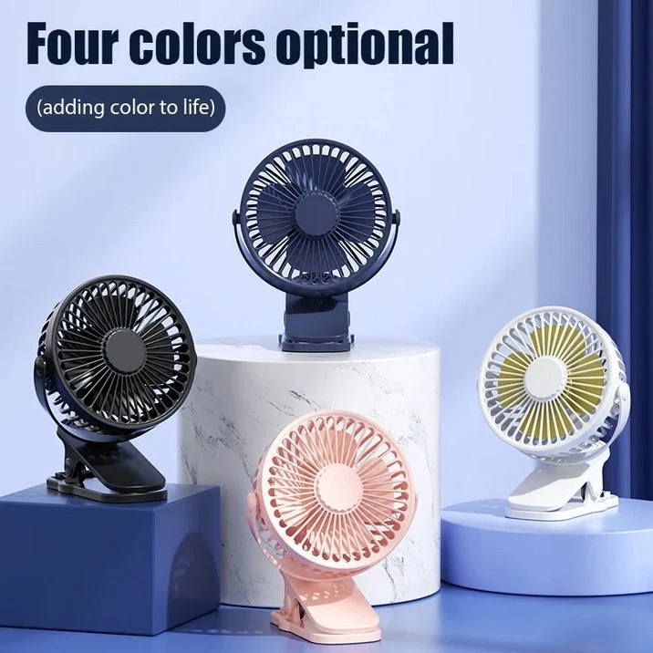 Clip-On Mini USB Fan – Rechargeable Quiet Desk Fan, Suitable for Home, Office. - Image 2 of 4