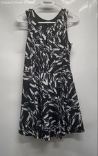 Express Womens Black White Swirl Print Party Cocktail Fit & Flare Dress Size 6