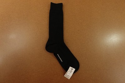 Banana Republic Mens One Size Black Ribbed Dress Socks 1 Pair NWT