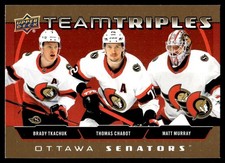 2021-22 Upper Deck Team Triples Gold Tkachuk/ThomASChabot/Murray
