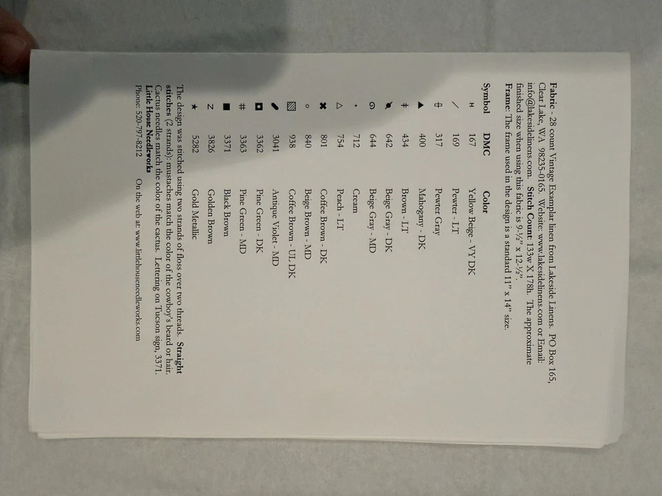 Little House Needleworks THE OLD WEST Cross Stitch Pattern No 34 - Image 4 of 4