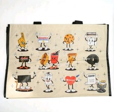Costco Reusable Shopping Bags 4 Pack Retro Mascot 20x14x11.5 Grocery Tote New