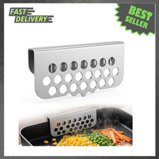 Griddle Grease Gate Blocker Stainless Steel for 28 and 36 Inch Griddles Food