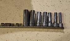 Used Snap-on 38 Drive Sfs 7piece Sae 14 - 58 Deep 6pt Point Socket Set