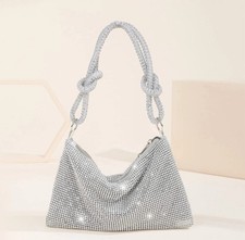 Rhinestone Purse Sparkly Evening bag Silver Clutch Purses for Women Evening, ...