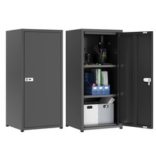Metal Locker Storage Cabinet with 1 Doors Black,34.5" 15.75" 13.78"