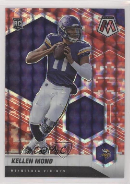 2021 Panini Mosaic Rookies Red Camo Mosaic Prizm Kellen Mond #321 0u2j