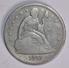 RARE 1871 P SEATED LIBERTY 90% SILVER ONE DOLLAR $1 PHILADELPHIA MINT USA COIN