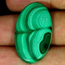 31.60Cts Natural Malachite Oval Cabochon Top Quality Necklace Supply 19X32X4MM