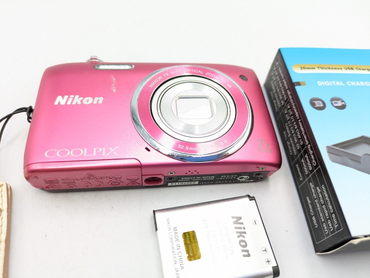 Nikon COOLPIX S3600 20.1MP Digital Camera - Pink for sale