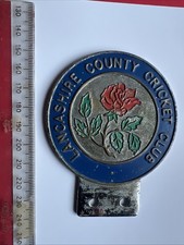 LANCASHIRE COUNTY CRICKET CLUB CAR BUMPER METAL BADGE