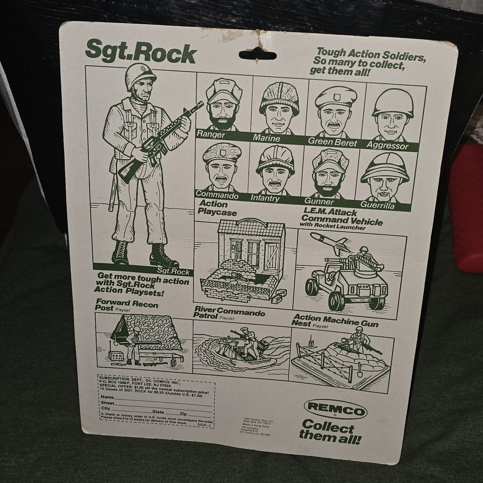 Official Sgt. Rock River Commando Patrol, Remco 1981 New VHTF Rare | eBay