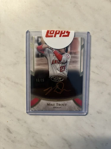 2021 Topps Tier One Mike Trout Gold Ink AUTO /25 Prime Performers Angels Sealed