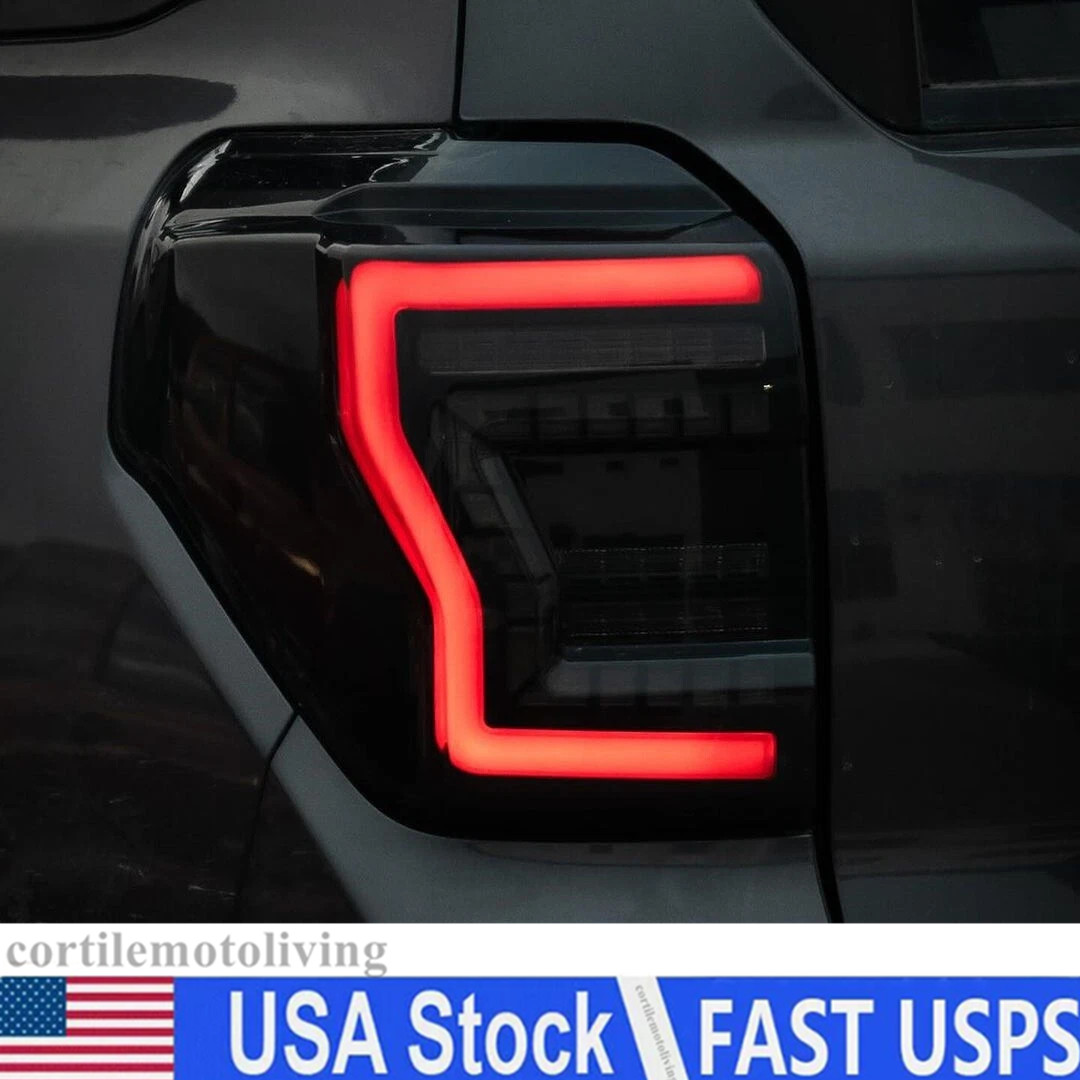 Smoked Fits Toyota 4Runner 2010-2024 LED Tail Light Assembly Sequential One Pair