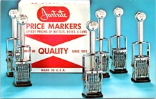 Justrite PRICE MARKERS, Retail ADVERTISING Chrome Postcard
