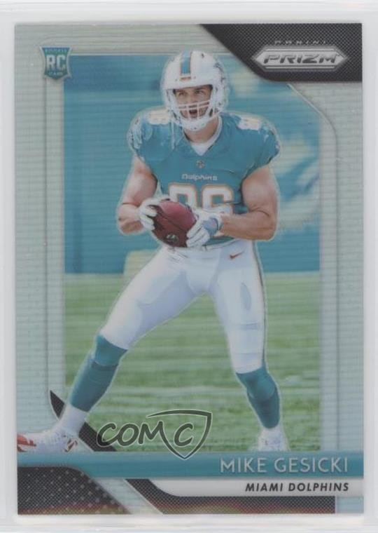 2018 Panini Prizm Rookie Silver Prizm Mike Gesicki #216 bj6