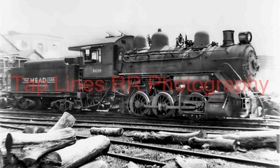 Mead Corp 6018 0-6-0 Harriman TN 6/6/1956 New 5x8 Photo