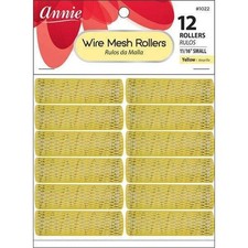 Annie Wire Mesh Rollers Small 11/16in, 1022, Yellow 3pk