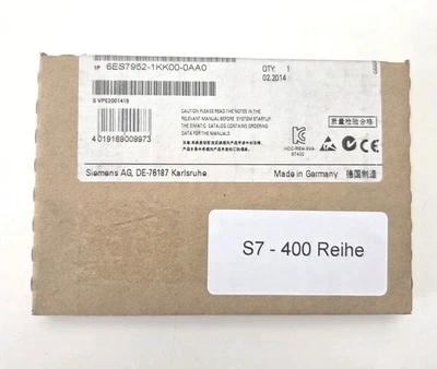 Siemens 6ES7952-1KK00-0AA0 MEMORY CARD S7400 LONG VERSION 5V 1MB — Control & HMI