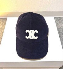 CELINE Triomphe Baseball Cap size M Corduroy purple navy with box Unused Japan