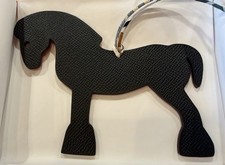Hermes Petit H Horse Bag Charm Black Strawberry Red - BRAND NEW In BOX