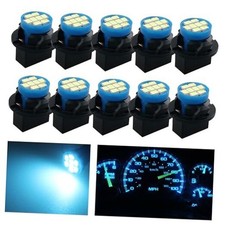 T10 194 168 LED Dashboard Instrument Panel Light Bulbs, 10Pcs, Super Light blue