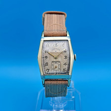 Vintage 1937 Lord Elgin Art Deco 24mm 21 Jewel Manual Wind Mechanical Watch 6401