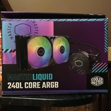 New Cooler Master MasterLiquid 240L Core ARGB Liquid CPU Cooler Multicolor
