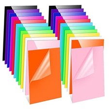24 Pcs Colored Acrylic Sheets for Laser Cutting 0.08 Inch Thick, 12 x 8 Inch