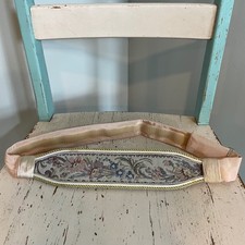 Carolyn Tanner Designs Vintage Floral Tapestry Belt Peach Riibon Adjustable READ